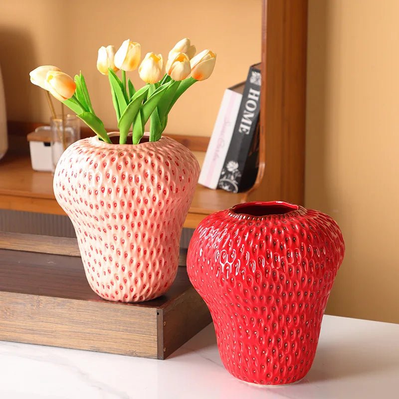 Petit Vase Fraise Rouge