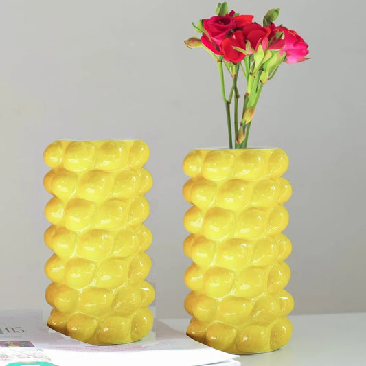 Vase Tube Citron