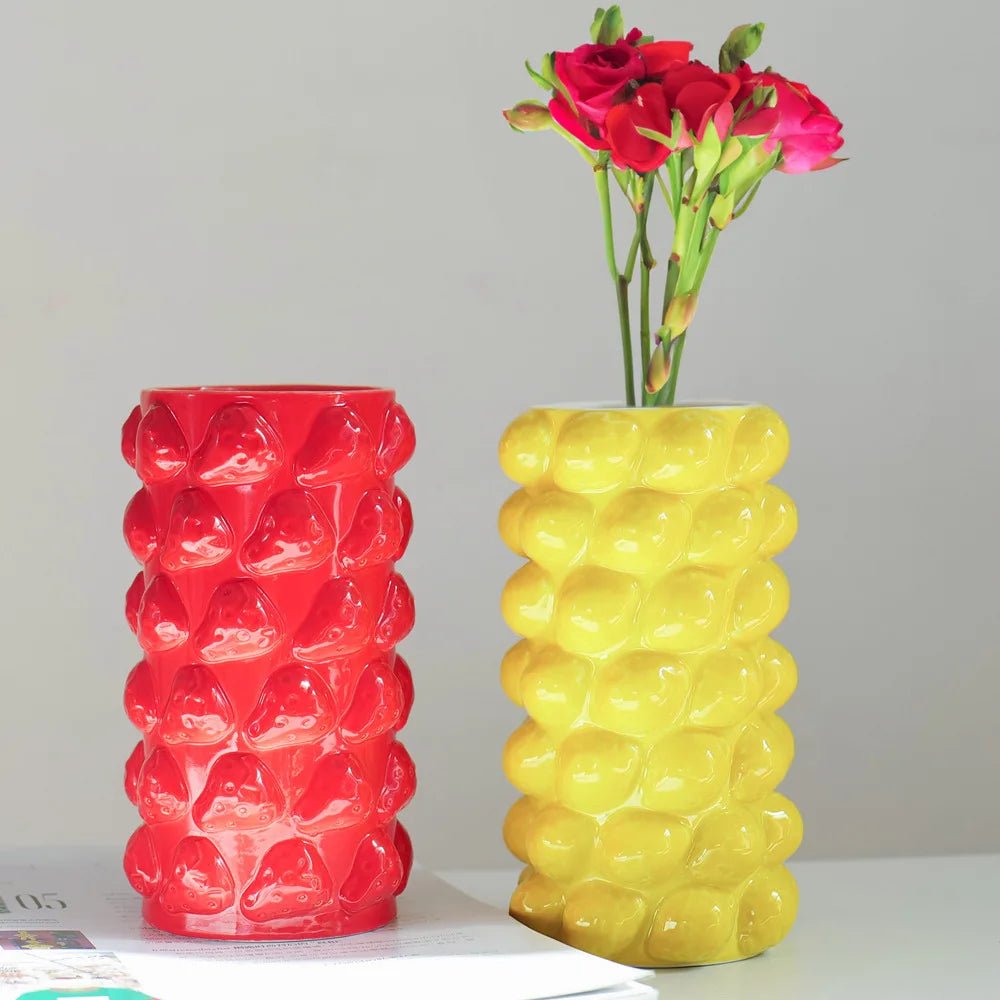 Vase Tube Citron