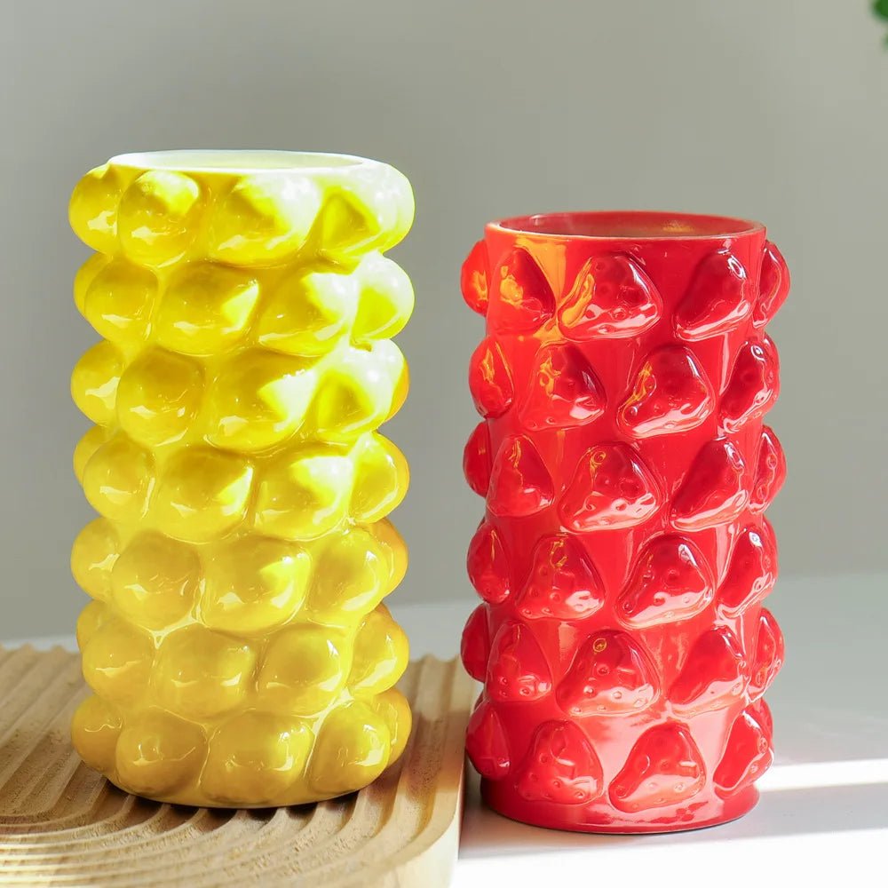 Vase Tube Citron